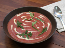 Soupe de betterave au lait de coco