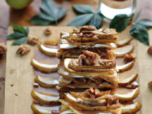 Mille-feuilles poires et noix de pécan