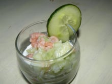 Verrines saumon / concombre