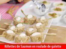 Rillettes de saumon en roulade de galette - Saupiquet