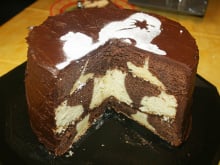 Gâteau damier au chocolat