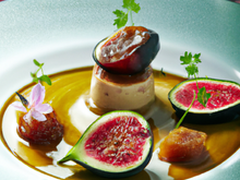 Emulsion de foie gras et dés de figues aux boukha