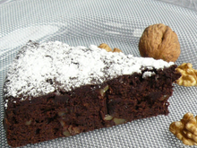 Fondant douceur au chocolat, crème de marrons et noix