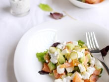 La véritable salade au saumon fumé