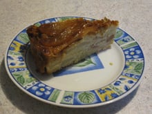 Gâteau aux amandes et poires caramélisées