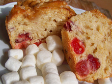 Muffins aux fruits séchés et petits marshmallows