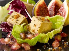 Petites bouchées de Foie Gras en cœur de salade