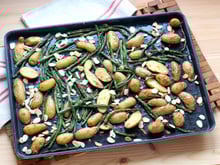 Pommes de terre et haricots rôtis aux amandes