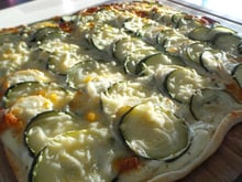 Pizza courgettes / chèvre
