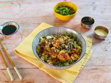 Boulettes de poulet yakitori et riz à l’asiatique