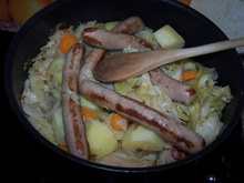 Saucisse au chou vert