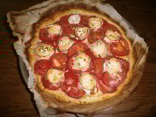 Tarte courgette, tomate et chèvre maison