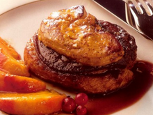 Foie gras et magret en tournedos Rossini