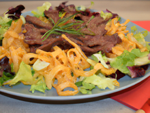 Salade de bœuf et tagliatelles