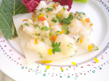 Tartare de cabillaud en coques