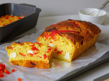Cake féta-poivrons