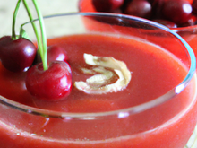 Gaspacho de Gelée de Cerises et fraises fraîches