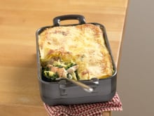 Lasagnes au saumon, épinards et Sublime Filante Giovanni Ferrari