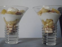 Verrine de pommes au fromage blanc