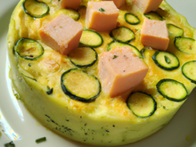 Flan de courgette au saumon fume