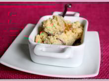 Crumble banane, nectarine et fraises