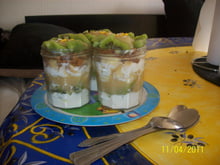 Tiramisu aux kiwis et au spéculoos