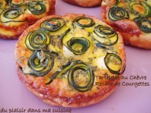 Tartelette au chèvre et rosace de courgettes