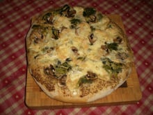 Pizza réconfortante munster et poireau