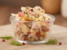 Tartare de truites fumées à la pomme et au citron