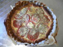 Tarte rapide thon, tomate et moutarde