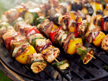 Brochettes de poulet au barbecue