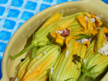 Fleurs de courgettes gratinées