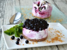 Tartelette myrtilles façon cheesecake glacé