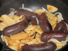 Tapas boudins noirs antillais aux pommes curry