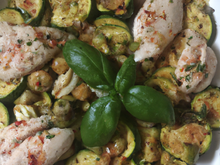 Poêlée de dinde aux courgettes et au basilic