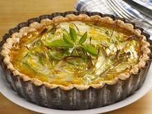 Tarte aux poireaux et fromage de chèvre