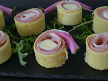 Roulés de jambon aux fromages frais