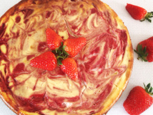 Tarte au fromage blanc & fraises