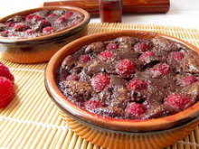Gratin de framboises au chocolat