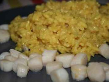 Risotto aux épices et aux pétoncles