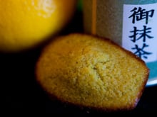 Madeleines au citron et thé vert matcha