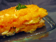 Gratin Longévité de patates douces et perche du Nil