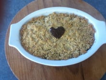 Crumble poire-chocolat gourmand