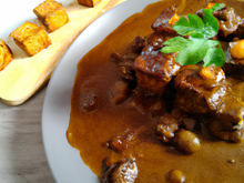 Pavé de taureau sauce aux marrons