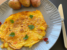 Omelette legère à la pomme de terre,