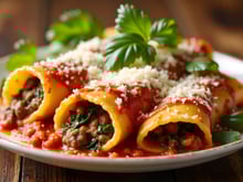 Cannellonis au bœuf ricotta et épinards