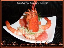 Fraîcheur de homard à l'avocat