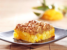 Crumble d'ananas mangue pain d'épices