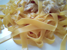 Barbue aux tagliatelles