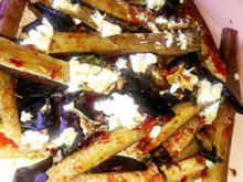 Penne ricotta aubergine
